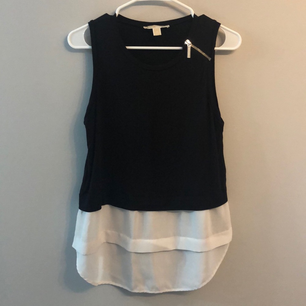Black and white tunic